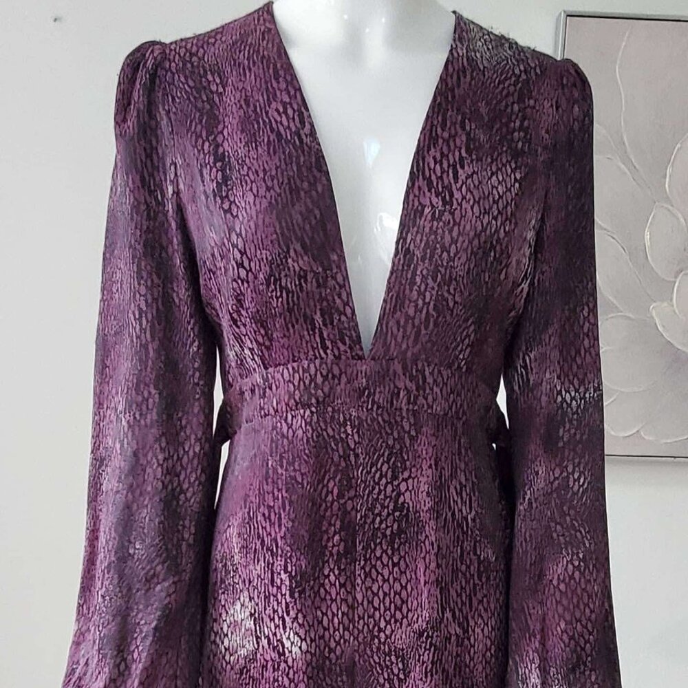 Women's Animal Print V Neck Jumpsuit